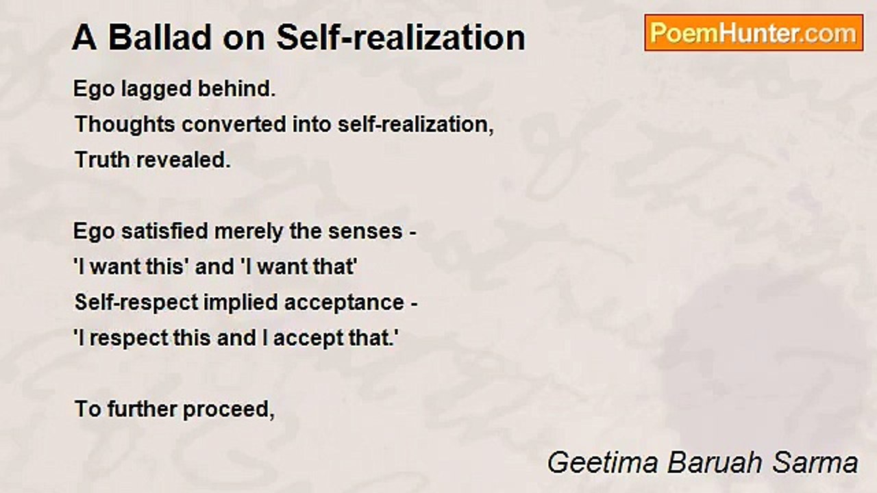 Geetima Baruah Sarma - A Ballad on Self-realiza...