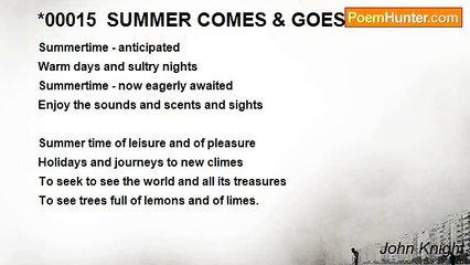 John Knight - *00015  SUMMER COMES & GOES