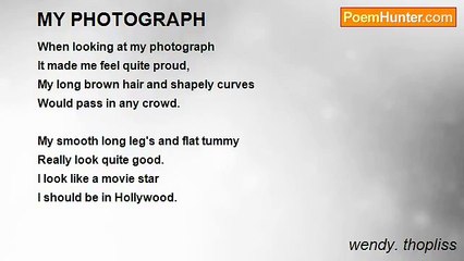 wendy. thopliss - MY PHOTOGRAPH