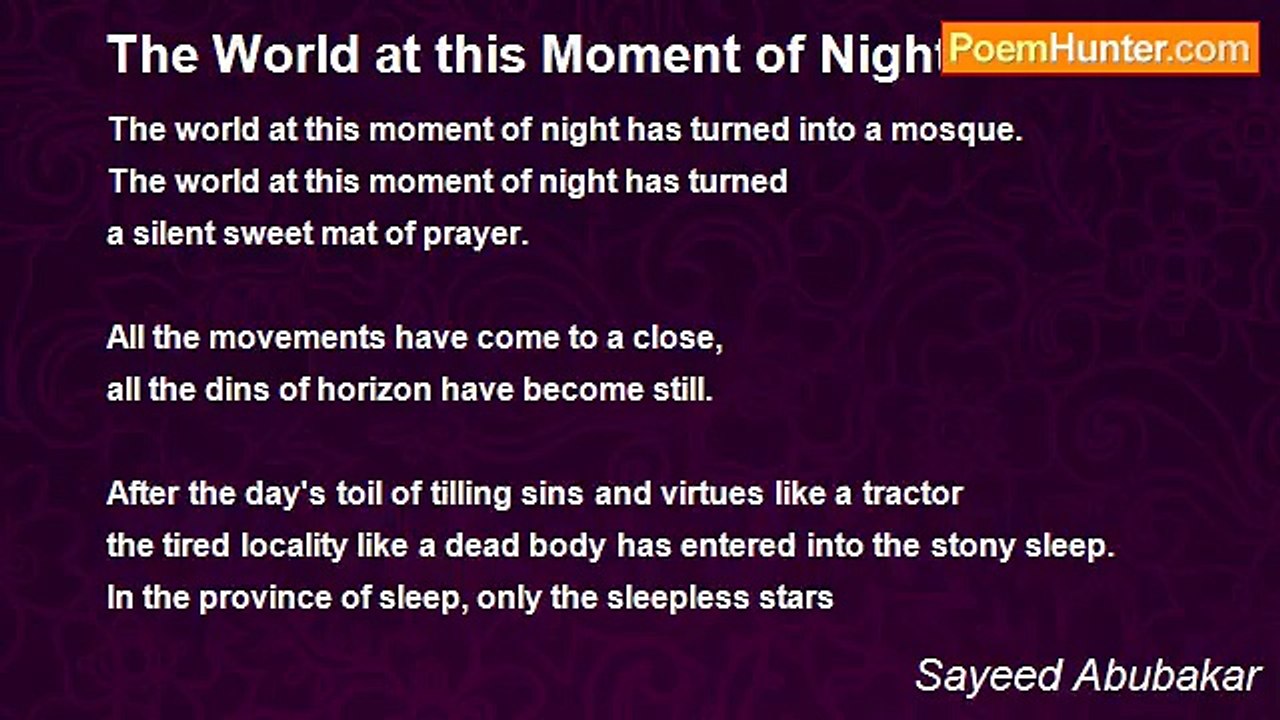 Sayeed Abubakar - The World at this Moment of N...