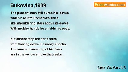 Leo Yankevich - Bukovina,1989