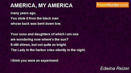 Edwina Reizer - AMERICA, MY AMERICA