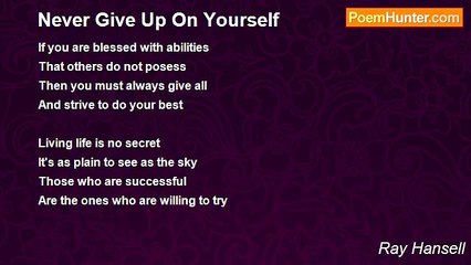 Ray Hansell - Never Give Up On Yourself