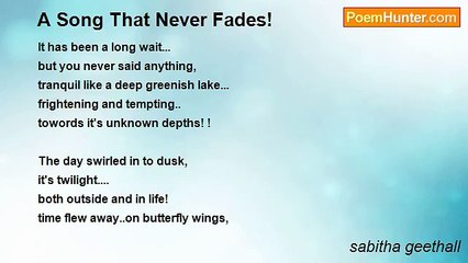 sabitha geethall - A Song That Never Fades!
