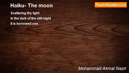 Mohammad Akmal Nazir - Haiku- The moon