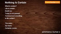 abhimanyu kumar.s - Nothing Is Certain