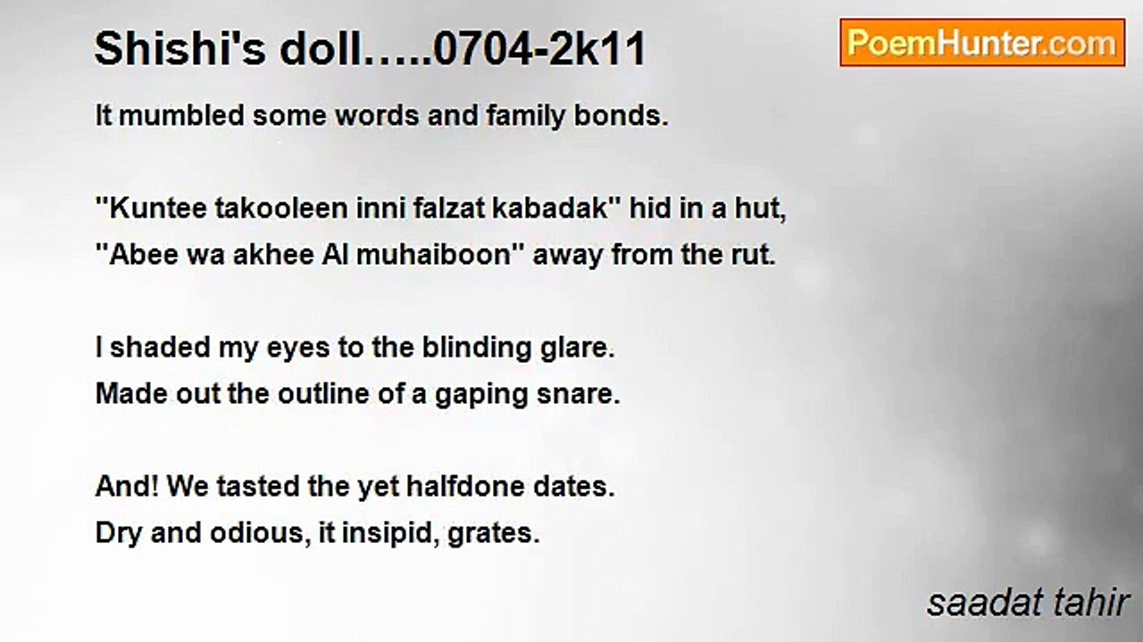 saadat tahir - Shishi's doll…..0704-2k11