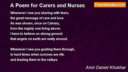Amir Daniel Khokhar - A Poem for Carers and Nurses