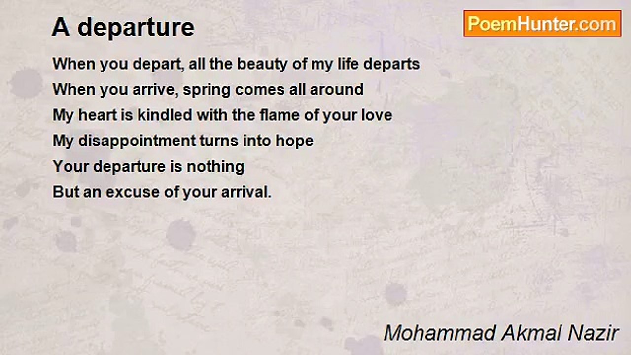 Mohammad Akmal Nazir - A departure