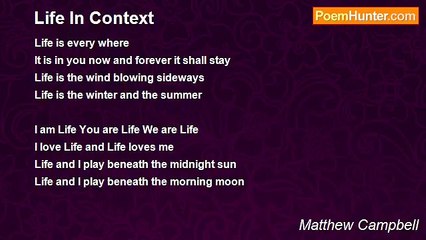 Matthew Campbell - Life In Context