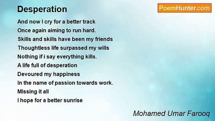 Mohamed Umar Farooq - Desperation