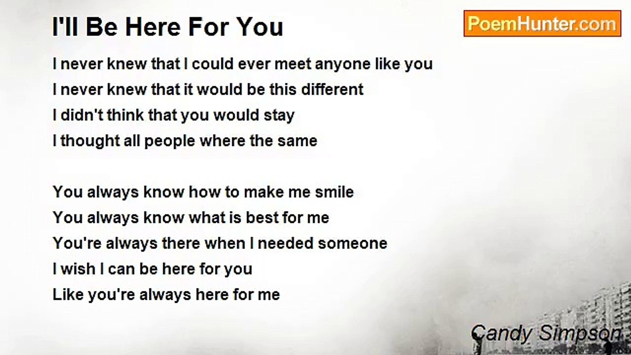 Candy Simpson - I'll Be Here For You