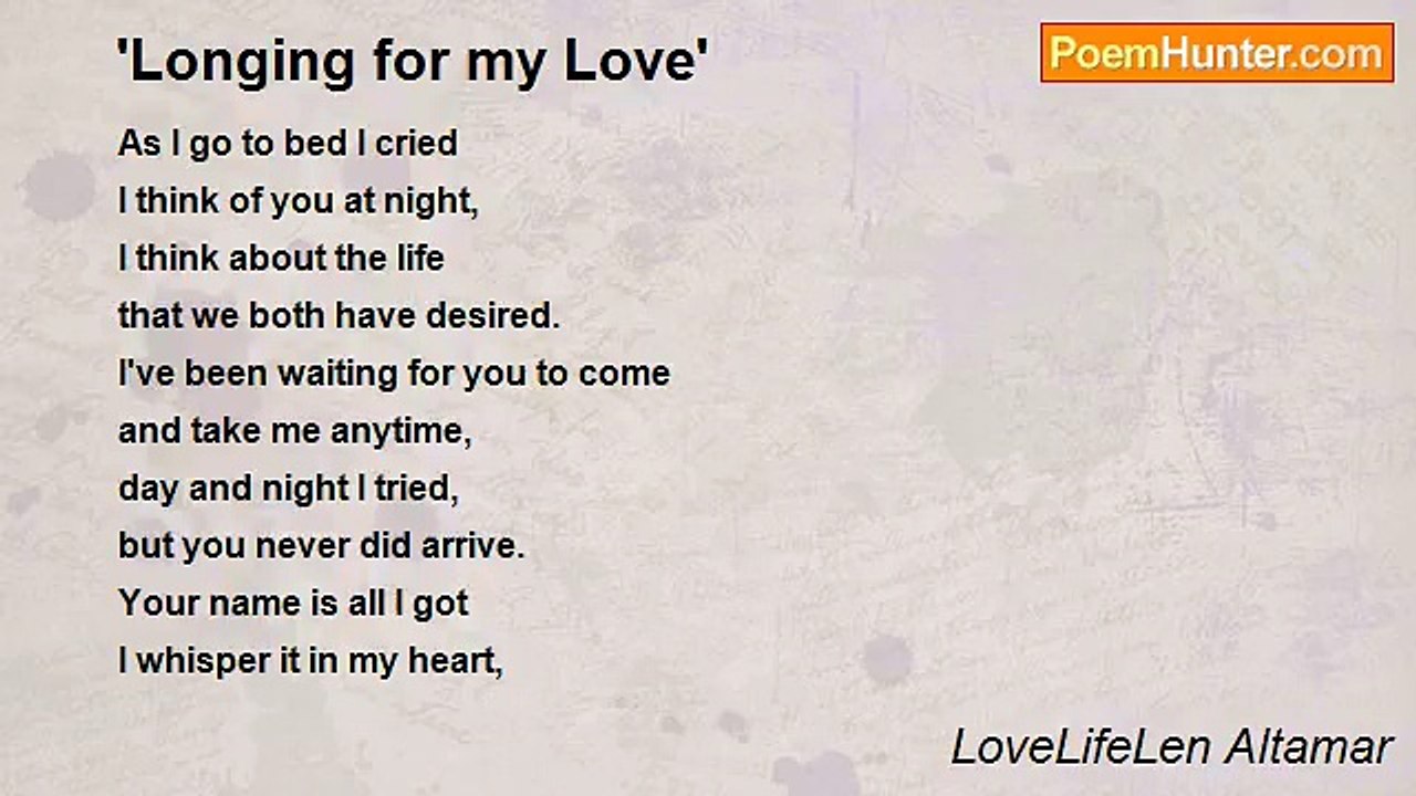 LoveLifeLen Altamar - 'Longing for my Love'