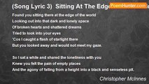 Christopher McInnes - (Song Lyric 3)  Sitting At The Edge Of The World