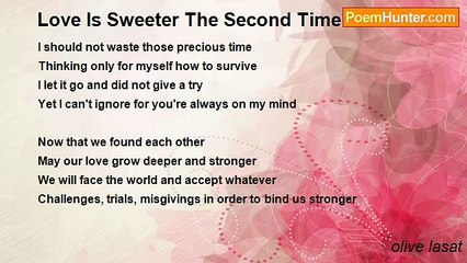 olive lasat - Love Is Sweeter The Second Time Around!