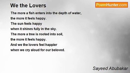 Sayeed Abubakar - We the Lovers