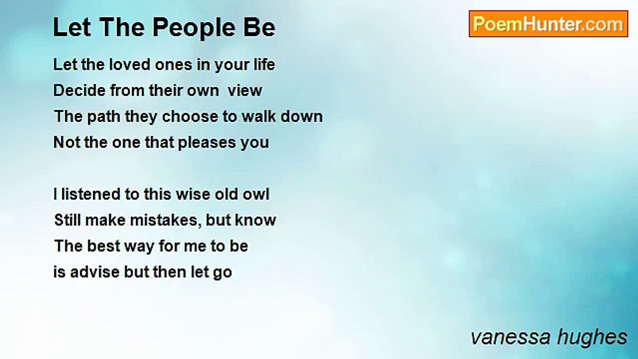 vanessa hughes - Let The People Be