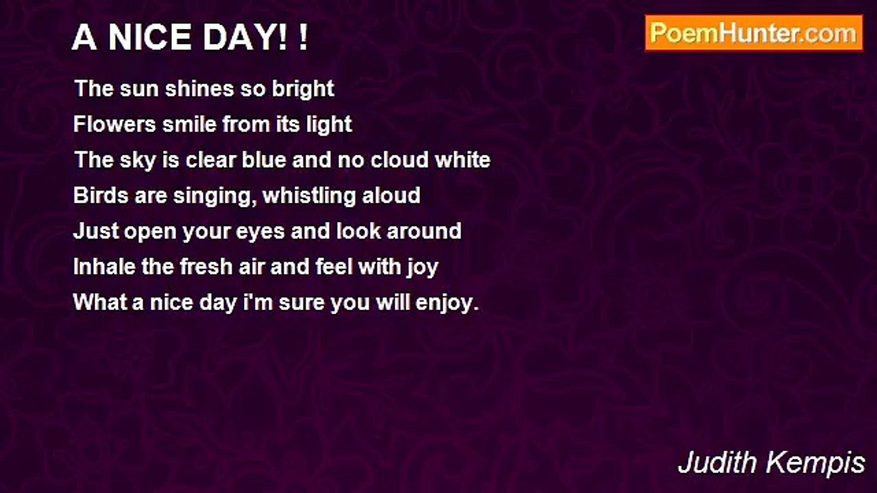 Judith Kempis - A NICE DAY! !