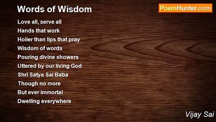Vijay Sai - Words of Wisdom