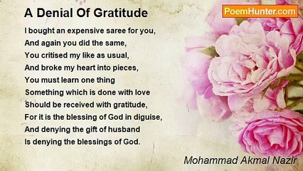 Mohammad Akmal Nazir - A Denial Of Gratitude