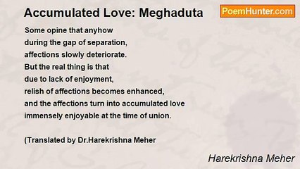 Harekrishna Meher - Accumulated Love: Meghaduta