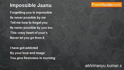 abhimanyu kumar.s - Impossible Jaanu