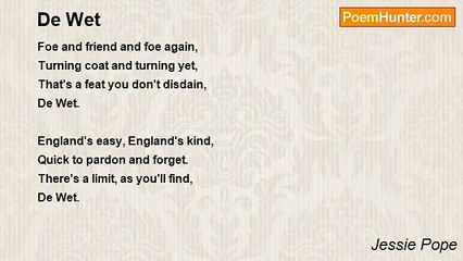 Jessie Pope - De Wet