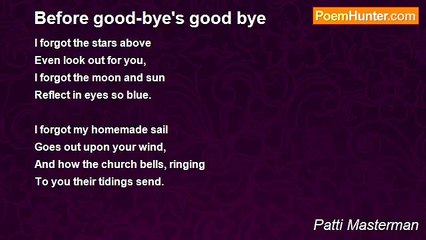 Patti Masterman - Before good-bye's good bye