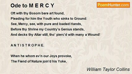 William Taylor Collins - Ode to M E R C Y