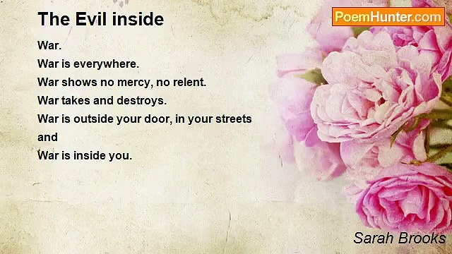 Sarah Brooks - The Evil inside