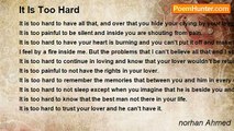 norhan Ahmed - It Is Too Hard