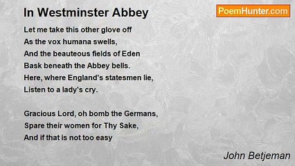 John Betjeman - In Westminster Abbey