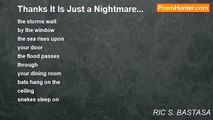 RIC S. BASTASA - Thanks It Is Just a Nightmare...