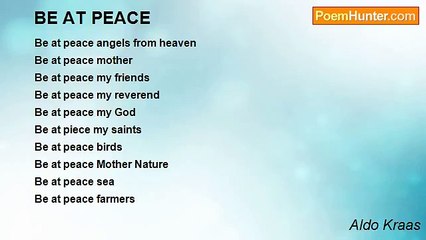 Aldo Kraas - BE AT PEACE
