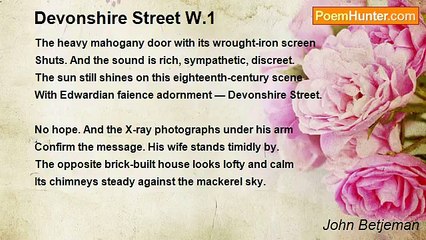 John Betjeman - Devonshire Street W.1