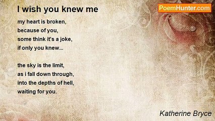 Katherine Bryce - I wish you knew me