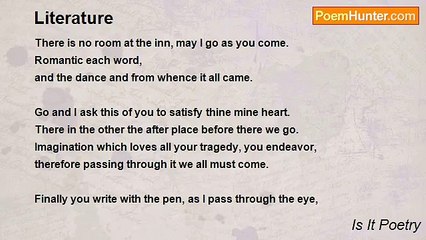 Is It Poetry - Literature