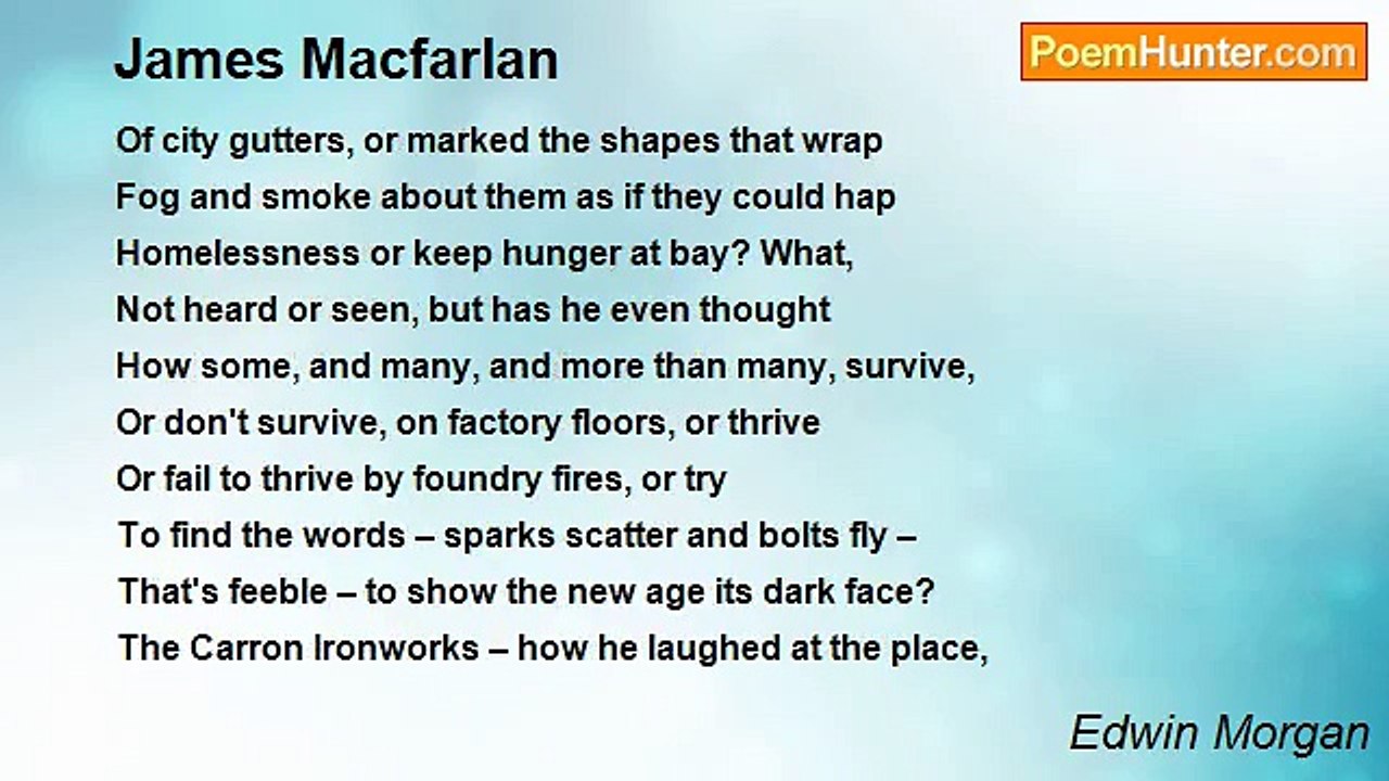 Edwin Morgan - James Macfarlan