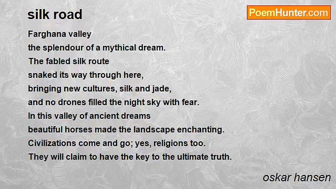 oskar hansen - silk road