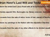 Adrian Henri - Adrian Henri's Last Will and Testament