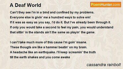 cassandra rainbolt - A Deaf World