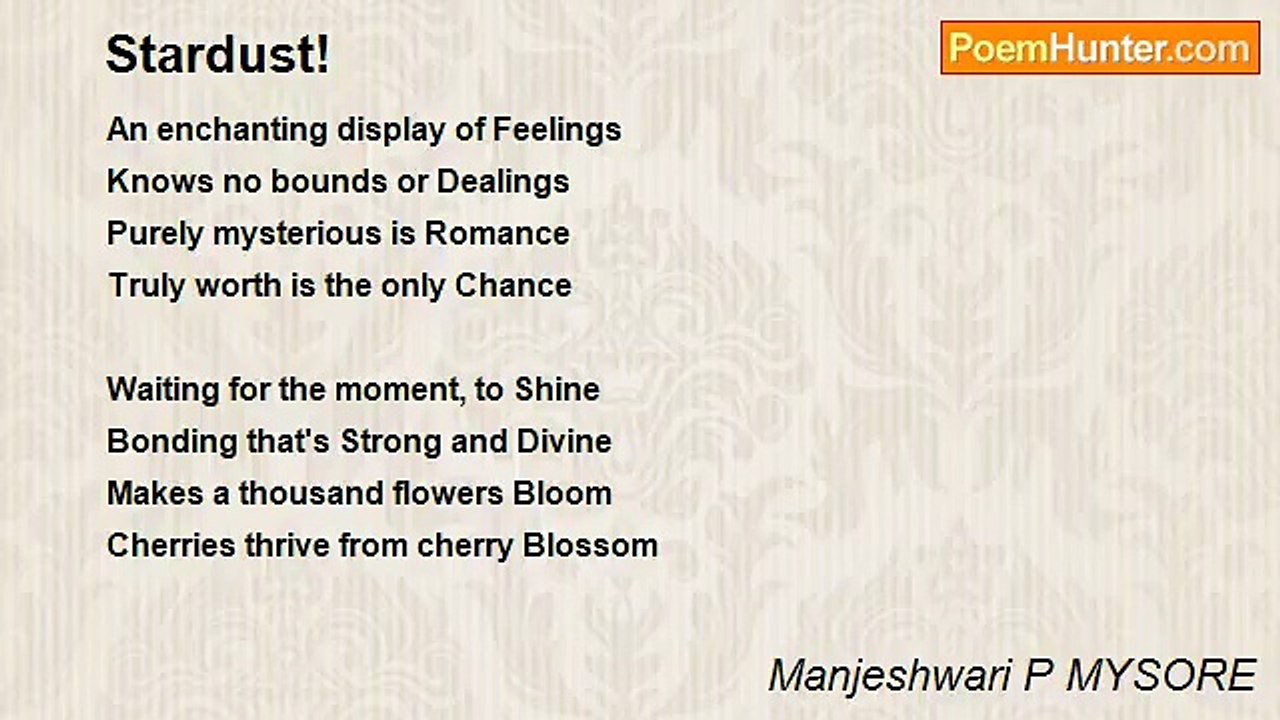 Manjeshwari P MYSORE - Stardust!