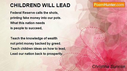 Christina Sunrise - CHILDREND WILL LEAD