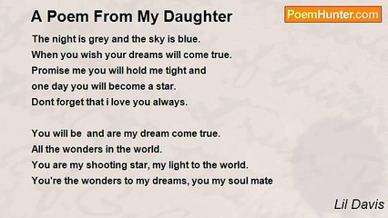 Lil Davis - A Poem From My Daughter