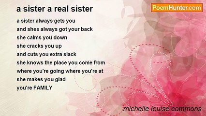 michelle louise commons - a sister a real sister