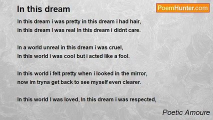 Poetic Amoure - In this dream