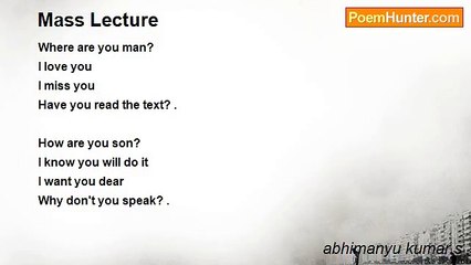 abhimanyu kumar.s - Mass Lecture