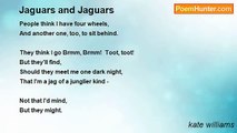 kate williams - Jaguars and Jaguars