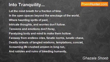 Ghazala Shoeb - Into Tranquility...