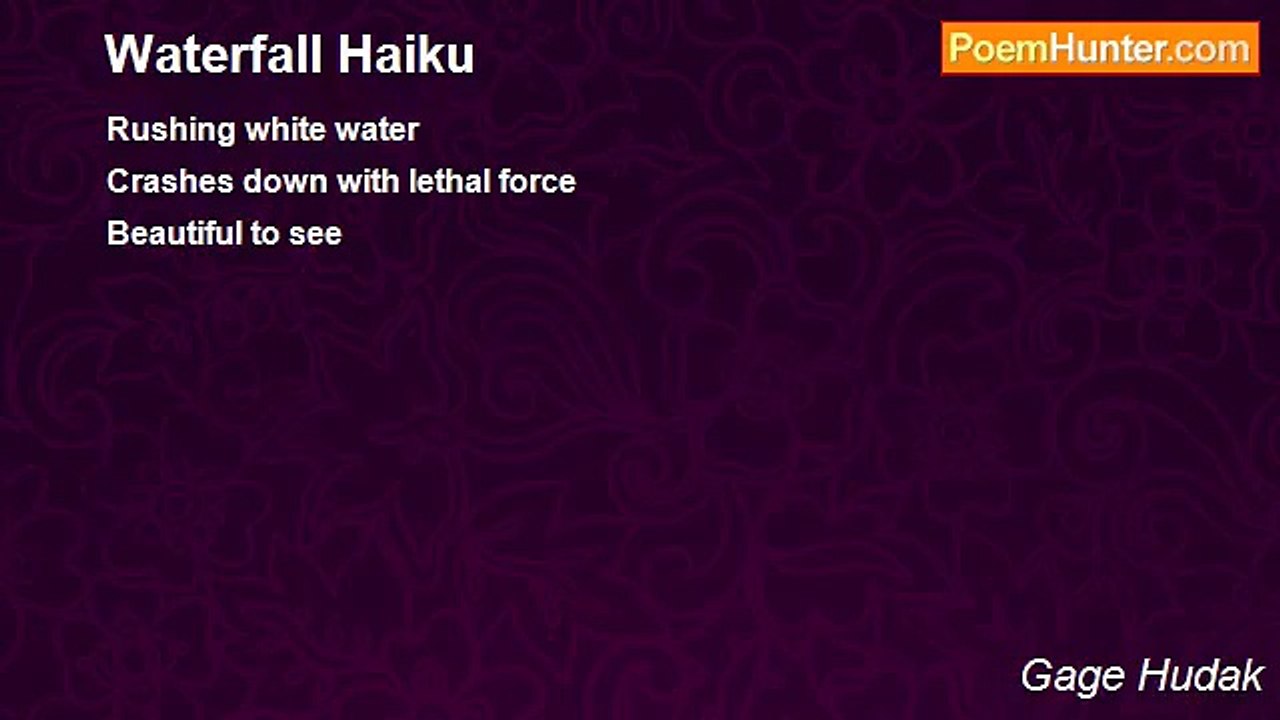 Gage Hudak - Waterfall Haiku